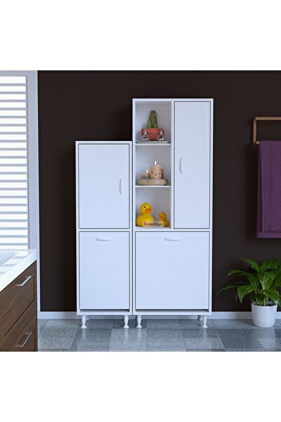 Modilayn MODİLAYN 95 x 165 x32.5cm Oyuncak Dolabı Çok Amaçlı Dolap Banyo Dolabı Çamaşır Dolabı Mutfak Dolabı