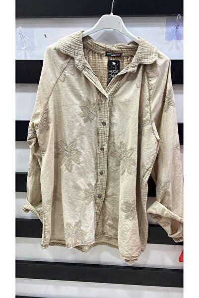Tuana Otantik Nakışlı Müslin Detay Gömlek