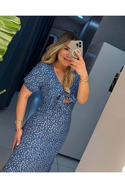 OlaLady Rochie creion din bumbac, viscoză, decupată la piept