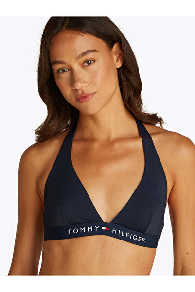 Tommy Hilfiger Kadın Çok Koyu Lacivert Halter Bikini Üstü