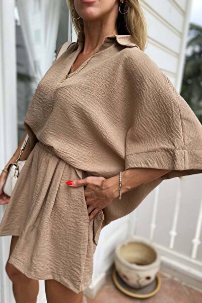 OlaLady Women's Basic Cut Elastic Waist Imported Aerobin Shorts Suit