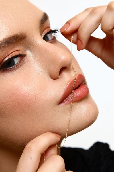 Altınkesesi 14 Ayar Altın Ince Figaro Zincir Kolye