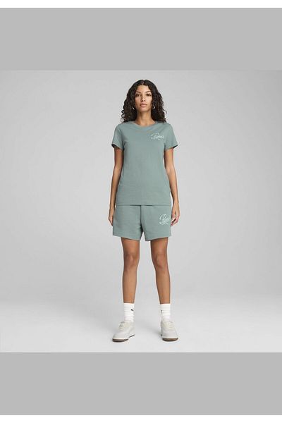 Puma Pantaloni scurți ESS SCRIPT 5" cu talie înaltă pentru femei