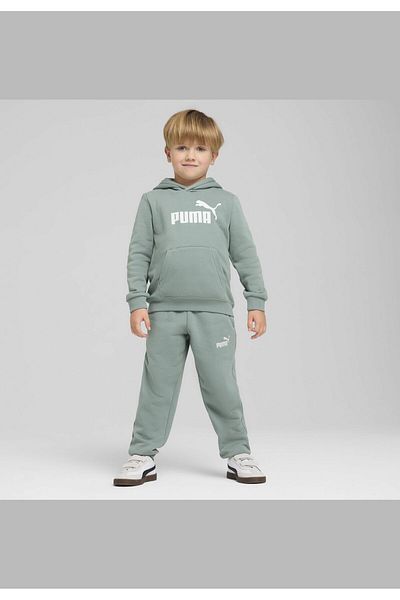Puma Dětské fleecové tepláky s logem ESS č. 1