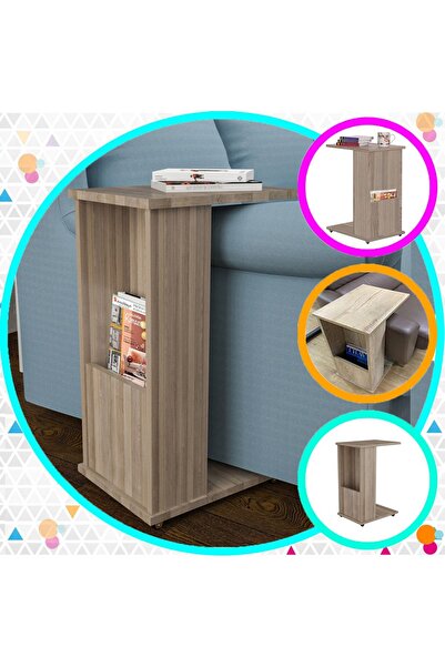 Modilayn Gazetelikli Yan Sehpa Koltuk Yanı Sehpa