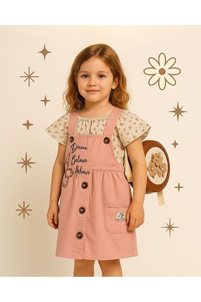 mislina kids Combinație de pantaloni scurți pentru copii de 3-6 ani + bluză + geantă
