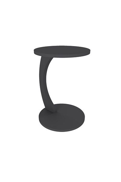 Sugo Design sugodesign C-Form Coffee Table with Wheels Anthracite Color