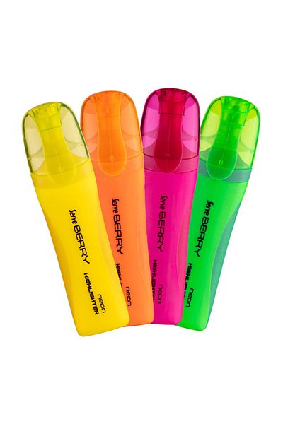 Serve Berry Neon Highlighter 4Pcs
