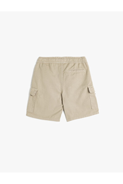Koton Kargo Şort Beli Bağlamalı Yanları Cepli