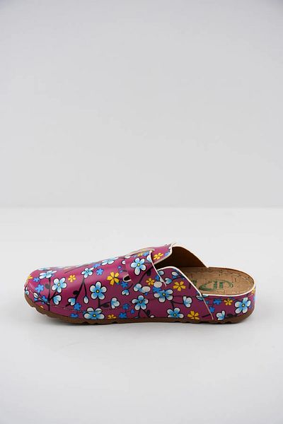 XJIM Women's Floral Fuchsia Comfortable Sole Orthopedic Patterned Summer Lightweight Sabo Slippers