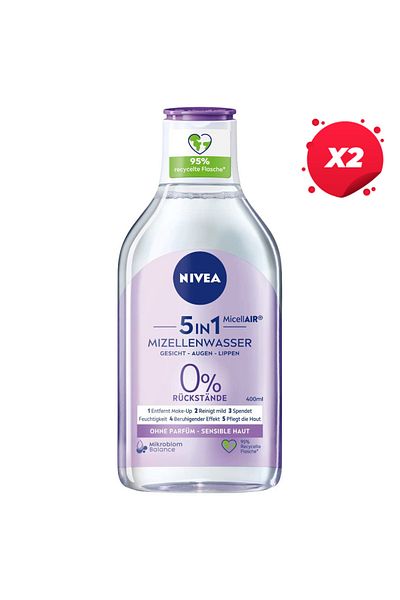 NIVEA X2 - NIVEA MICELLAR LOTION 400ML 5IN1 SENSITIVE