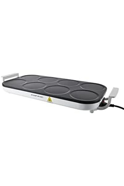 ALSAIF Electric Crepe Maker 8 Pcs Molds Machine, 1450w, White