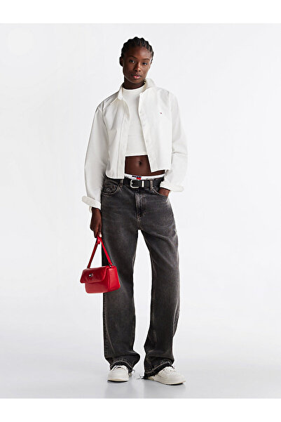 Tommy Hilfiger Tommy Jeans Tjw Crp Rlx Poplın Shırt Kadın Beyaz Gömlek Dw0dw19354ybl