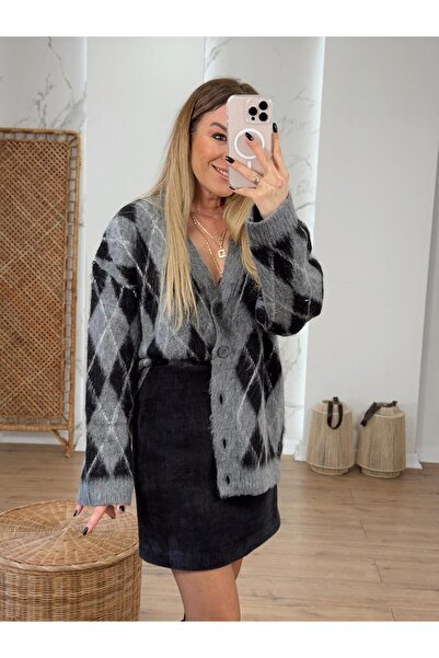 X-Young material reiat Fusta din catifea cu fermoar lateral NEGRU