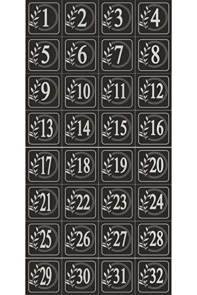 sıradışıhediyem Metal Kapı Masa Dolap Numarası 5cmx5cm dir arkası çift taraflı bantlıdır.