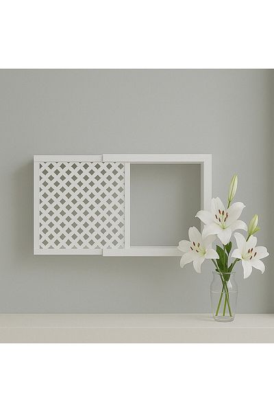 ZeuZ Decorative Wall Hanging Fuse and Modem-Wifi Storage Box 30X40 cm Depth 11 cm