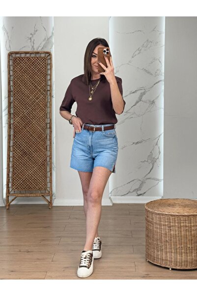 X-Young Pantaloni scurți din denim cu detaliu de fante ALBASTRU