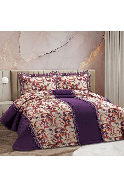 Lidoma Home سرير مزدوج قابل للتعديل باللون البنفسجي