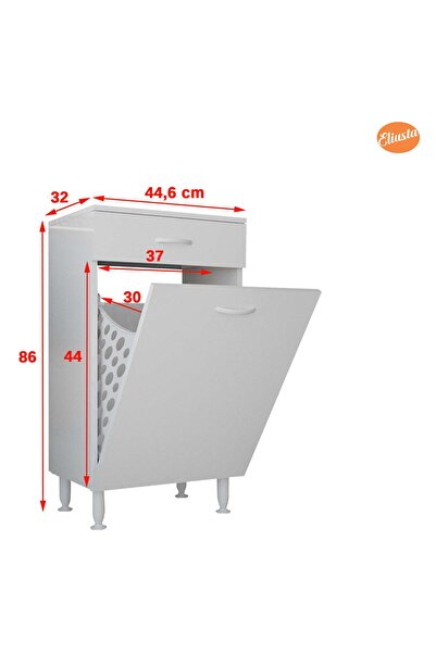 Modilayn Çok Amaçlı Dolap Sepetli Kirli Çamaşır Dolabı Raflı Mutfak Dolabı Banyo Dolabı