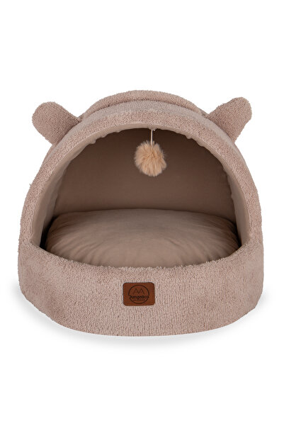 Jungolica Pet Products Tom, Çıkarılabilir Minderli, Ultra Yumuşak, Konforlu, Üstü Kapalı Tasarım Kedi Yatağı