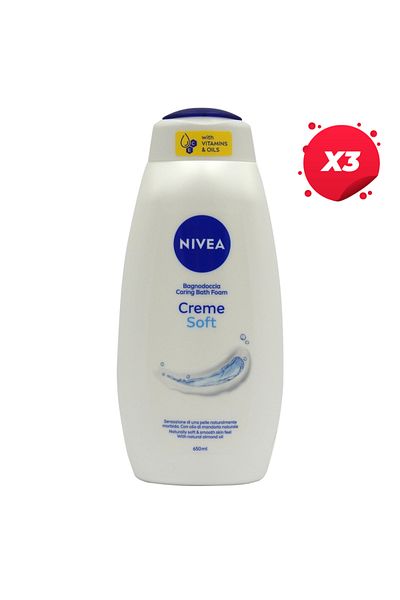 NIVEA X3 - NIVEA FOAMING BATH 650ML SOFT CREAM