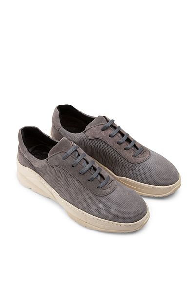 Deery Γνήσια ανδρικά παπούτσια Suede Grey Sneaker