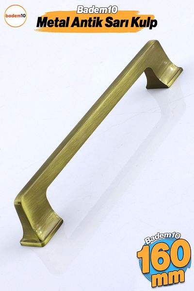 Badem10 Gediz Metal Mâner galben antic 160 mm 16 cm Sertar de mobilier Dulap de bucătărie Dulap Capac Mâner Mâner