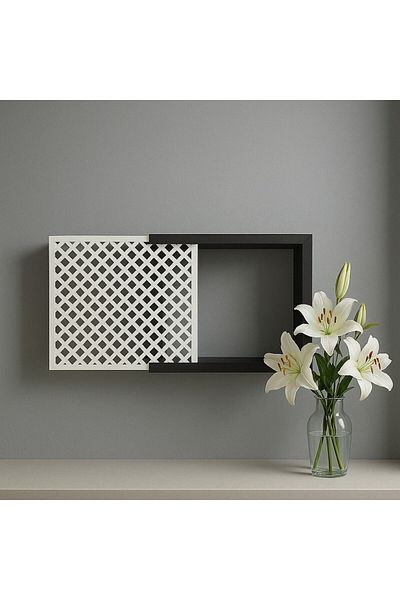 ZeuZ Brand Decorative Wall Hanging Fuse and Modem-Wifi Storage Box 30X40 cm Depth 11 cm