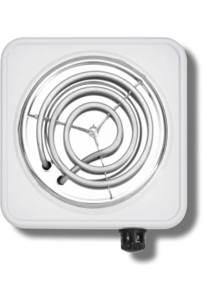 ALSAIF Electric Stove With Single Hot Plate, 1000w Stainless Steel, White - Al Saif, E04316