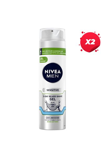 NIVEA X2 - NIVEA GEL RAS 200ML SENSITIVE 3 DAY