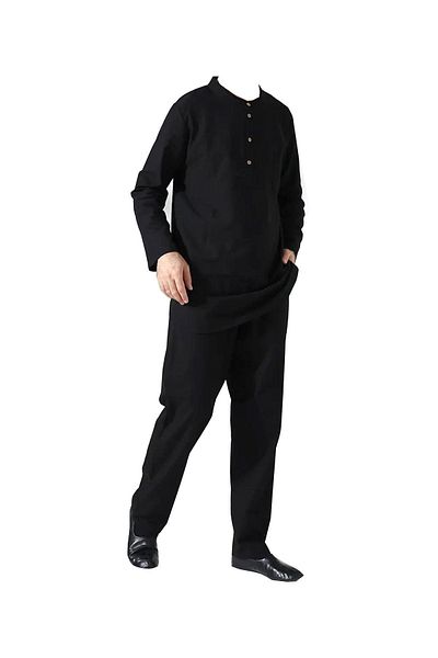 Çağrı Men's Single Pocket Shirt Pants Double Suit Hajj and Umrah Clothing