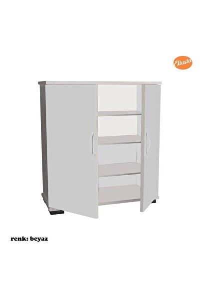 Modilayn ARD-112 70 x76x 32 cm Ayakkabılık Antre Ayakkabılık Çok Amaçlı Dolap Ayakkabı Dolabı-BEYAZ