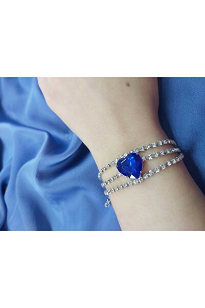 Avcıoğlu Aksesuar اسوارة نسائية مرصعة بحجر واحد موديل مرصع بحجر الزركون والكر...