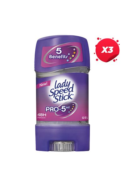 Lady Speed Stick X3 - LADY SPEED STICK ANTIPERSPIRANT STICK 65G GEL PRO5