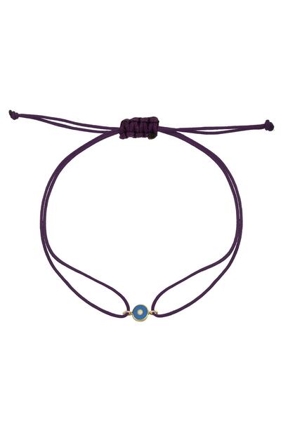 Altınkesesi 14 Ayar Altın Ipli Nazar Göz Bileklik Mineli