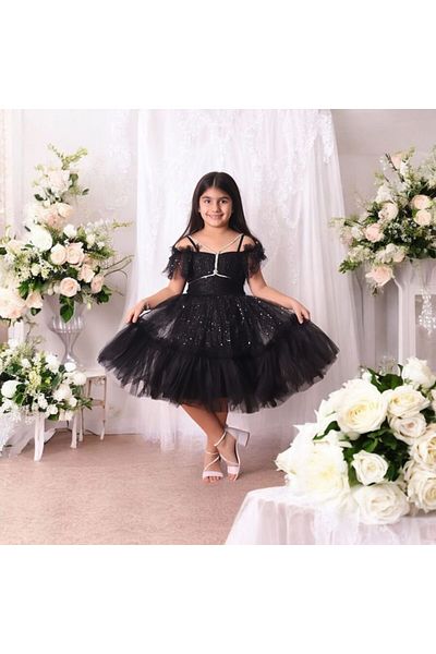 Ahsenimbebe Sim Stringed Short Girl's Dress 5-10 Years