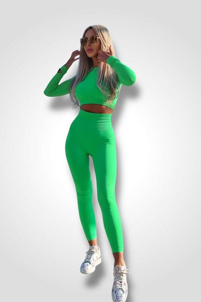 BOMBFIT Women's fitness and shaping sports set Electric Green