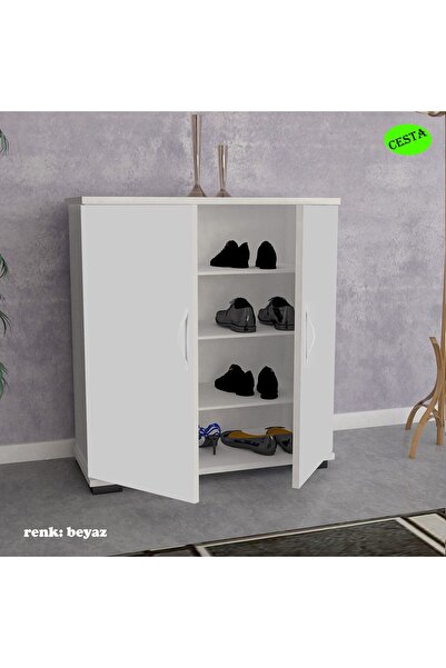 Modilayn Ayakkabılık 2 Kapaklı Ayakkabı Dolabı Çok Amaçlı Dolap M