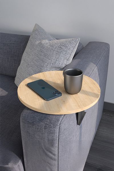 Sugo Design sugodesign Sofa Tray Armrest Sapphire Oak Color
