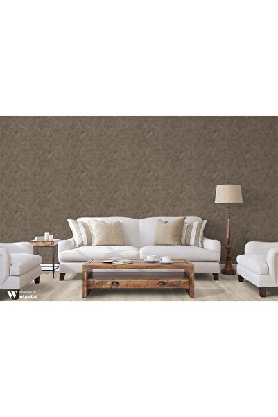 Adawall Alfa 3717-6 Alçı Sıva Efektli Kahverengi Duvar Kağıdı 10,60 M2
