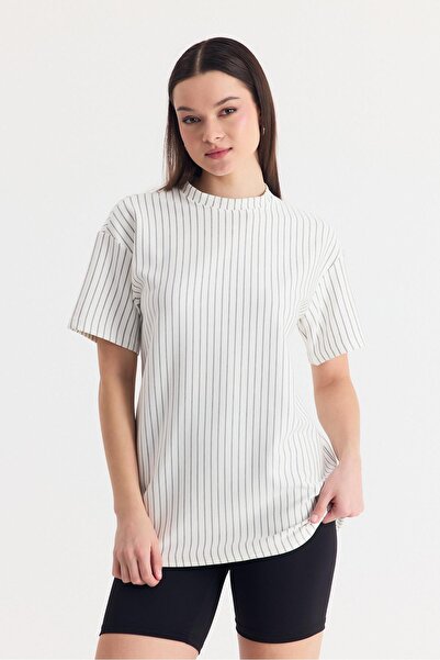 Rays Tricou oversize cu dungi albe 4447A