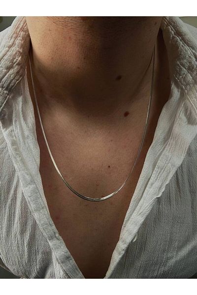 Arvens Men's Italian Chain Necklace Unisex Stainless Color Anti-Throw Anti-Tarnish Anti-Fading Women's Steel Necklace
