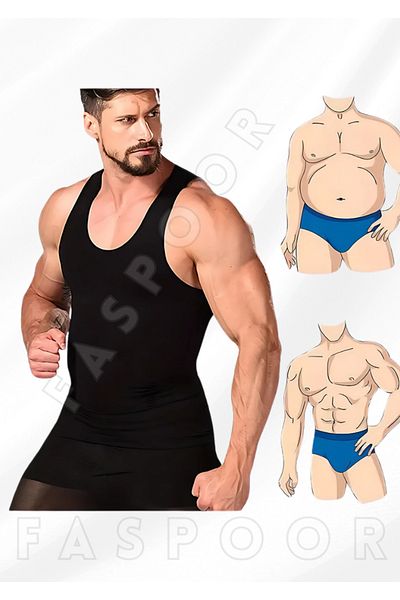 FASPOOR Men's Firming Corset Athlete Chest Belly Waist Gynecomastia Abdominal Abdominal Upright Posture Slimming Corset