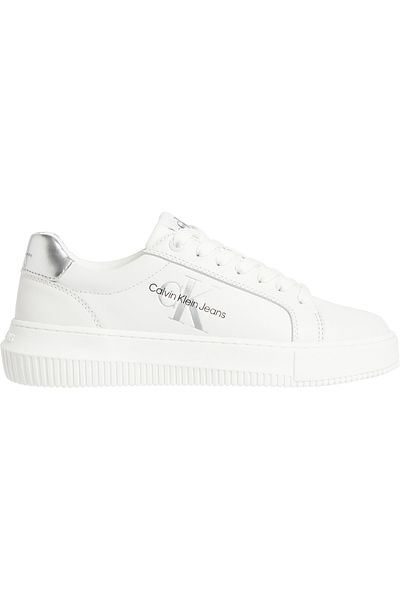 Calvin Klein Calvin Klein Women White & Silver Chunky Cupsole Mono Sneakers