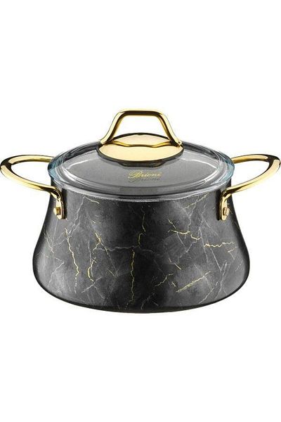 Brioni وعاء بريوني ماربل 20 سم أسود عميق