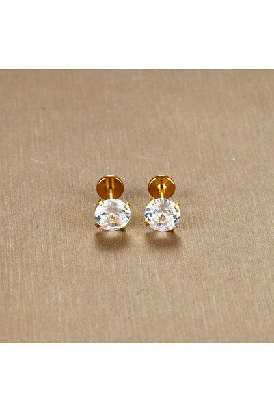 Choice1 E1348-Gold-5mm 2PC Labret Tragus Stud Earrings 16G Surgical Stainless...