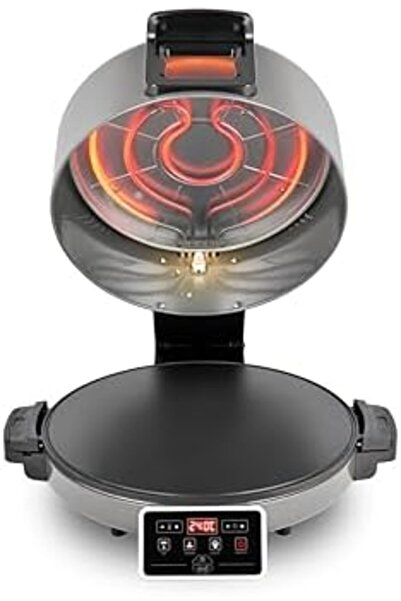 ALSAIF Electric Bread Maker With Non-stick Cooking Surface And Temperature Control, 40cm, 2400w, Gray