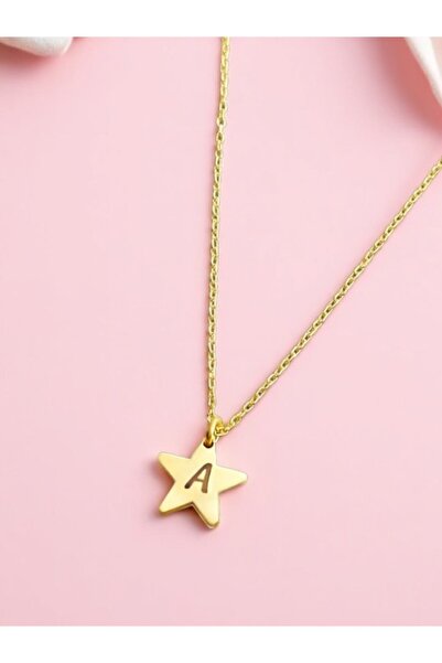 LITTLELUXE Kişiye Özel Harfli Yıldız Kız Çocuk Kolyesi Gümüş, Çocuk Gümüş Kolye, Kız Çocuk Kolye Modelleri