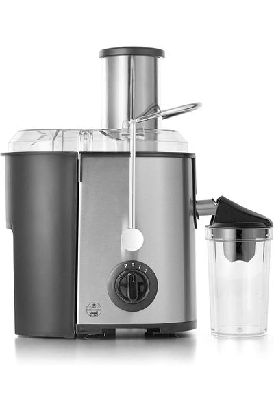 ALSAIF Electric Citrus Juicer, Two Speeds With Pulse, Large Feeding Tube, S/s Strainer, 700w, Black/s/s