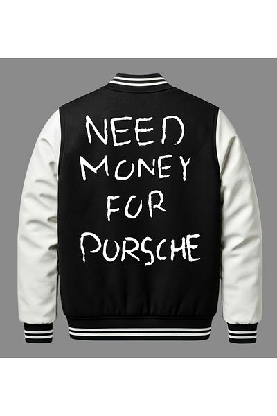 Edizen Premium Bomber Varsity Μπουφάν Unisex Oversize 100% βαμβάκι Porsche με χρήματα όπως απαιτείται